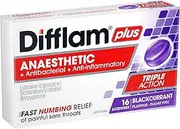 Difflam Difflam Plus Anaesthetic Sore Throat Lozenges,, Blackcurrant 16 count