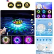 Floating Pool Lights Rechargeable Waterproof RGB LED with Remote 1 Pack