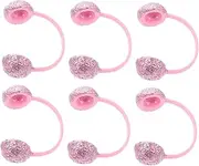 Abaodam 6pcs Doll Earmuff Accessories Doll Hair Ties for Girl Headbands Costume Microphone Headset Costume Microphone Plastic Pink