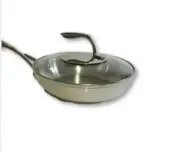 Tupperware's chef series stainless steel 8-in fry pan with Glass Lid Brand New