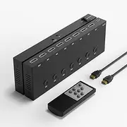 7 HDMI Converter with 4k@60Hz HDMI Switch & Infrared Remote Control - Ideal for Nintendo Switch/OLED/Xbox PS5/4/3 Blu-Ray Player Fire TV Stick Roku Apple TV Chromecast PC