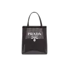 Prada Small Sequined Mesh Tote Bag Black