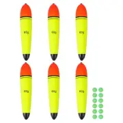 Fishing Floats Slip Bobbers with Beads 2.1 Oz for Freshwater(6 Pack, Red/Yellow)