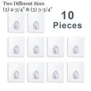 Anti-skid Hooks Reusable Transparent Wall Hanging Hooks 10 Pieces New in Box