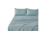 Cleverpolly Washed Microfibre Sheet Set (Blue King) Sheets