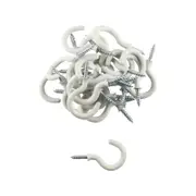 Everhang 18mm White PVC Cup Hook - 25 Pack