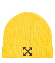 [Off-White Kids] Off-White Kids Logo cotton beanie II yellow