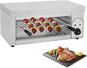 Commercial Convection Oven, 2200W Wall Mounted Oven with Adjustable Shelf, Electric Countertop Grill, Stainless Steel Steak Broiler with Oil Drip Pan, for Barbecue, Grilled Steak