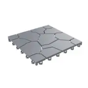Interlocking Polypropylene Flooring Tile Weather Resistant Patio Deck Tiles 6Set