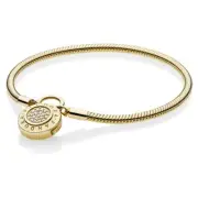 Authentic Pandora Lock Clasp Shine Charm Bracelet size 18