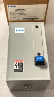 NEW Eaton ECN0501TAA Enclosed Motor Starter Size 0 24V 50/60HZ 18 AMP AN16BN0
