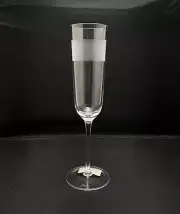Michael Aram Champagne Flute Palm Crystal Glass Basketweave Clear 262423