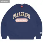 【PARAGRAPH】S10 NO.67 DOUBLE LOGO PATCH CREWNECK 大學T (海軍藍)