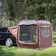 Bike Cover Tailgate Awning Car Tent - Big Space Automatic SUV Tent | Protection & Water Proof | Portable Trunk Cover | for Camping | Sedan & Van Compatible(Brown)