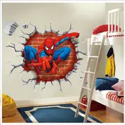 SZTXJ Spiderman Wall Stickers DIY Removable Spiderman Kids Themed Art Boy Room Wall Sticker Bedroom Nursery Playroom Decoration Wall Decals 50*50CM