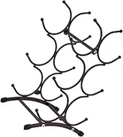 Wine Holder Stand Table Wine Rack 6 Bottle Wine Organizer Stand Geometric Countertop Wine Display Holder Metal Freestanding Wine Cellar Rack Wine Rack