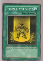 A1142 YUGIOH SPELL CARD YELLOW LUSTER SHIELD IOC-037