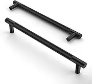Asidrama 10 Pack 7.5 Inch(192mm) Matte Black Cabinet Pulls Knurled Cabinet Handles Cupboard Handles Kitchen Cabinet Hardware for Cupboard Drawer Pulls