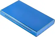[Lorxilar] Cigarette Case Metal Slim Cigarette Case Box Portable Spring Clip Holds 20 100mm Cigarettes,One Size,Blue