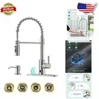 Elegant Touchless Kitchen Faucet with Pull-Down Sprayer and Durable Construction