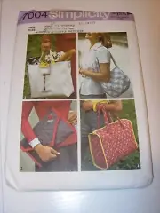 WOMENS CRAFTS UNCUT SIMPLICITY 7004 Sewing Pattern TOTE BAG PURSE SHOPPING