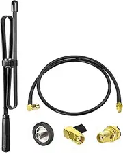 [Bingfu] Dual Band VHF UHF 136-460MHz 79cm Foldable CS Tactical SMA Female Ham Radio Antenna CS Aerial with 1Meter Extension Cable for Baofeng BF-F8HP UV-5R UV-82 BF-888S GT-3 Ham Radio