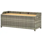 Outdoor Storage Box Bench Garden Tool Sheds Chest Container Chair 120x50x50cm