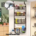Over Door Pantry Organizer 4 Tier Adjustable Baskets Spice Hanging Rack Storage
