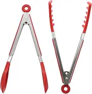 Silicone Tongs Set Portable Food Clip Pasta Clamp Steak Clamp BBQ Tool Easy to Use Thick Material