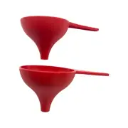 Tupperware Funnel Large Hershey Kiss Shape Set of 2 VTG NEW Red