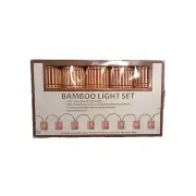 New Set of 10 Bamboo Light Set Indoor/ Outdoor String