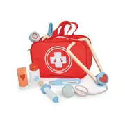Mentari My First Aid Kit Wooden Doctor's Bag Kids Pretend Play Toy Set 3y+