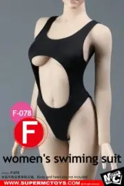 1/6 Scale Female Openwork Sheer Split Swimsuit Model Fit 12" Action Figure Body