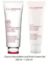 Clarins Hand Treatment Balm and Foot Cream Set - 100 ml + 125 ml - value $102