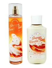 Bath & Body Works ORANGE VANILLA TWIST Fragrance Spray Mist & Lotion SET