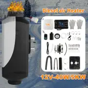 12V Diesel Heater 5KW Air Tank Remote Control LCD Thermostat Caravan Motorhome