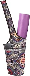 Bohemian Yoga Mat Tote Bag, Multi-Functional Sports Storage, Large Capacity Carrier with a Roomy Interior to Accommodate Standard for Gym, Outdoor and Travel, 1 Piece