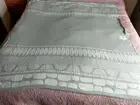 SCION LIVING KNITTED COTTON THROW BLANKET COVER GREY CREAM SCANDI STYLE NEW