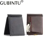 在飛比找蝦皮購物優惠-Gubintu 2020新款真皮錢包超薄美元夾外貿錢包多功能