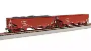 Broadway Limited 7370 HO Scale ATSF AAR 70-Ton Triple Hopper (Pack of 4) NIB