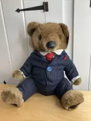 Vintage Rare Russ Tycoon Teddy Bear #519 New with Tags, 14” Tall