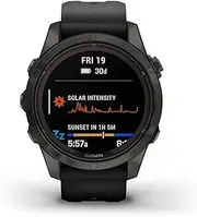 Fenix 7S Pro - Sapphire Solar Edition, Carbon Gray DLC Titanium with Black Band