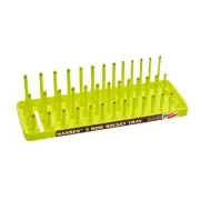 Hansen 1/4" Socket Organizer Tray Holder 3 Row Metric MM Shallow Deep Yellow