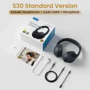 S30 Wireless Bluetooth 5.4 Headphones 43Db Adaptive Noise Cancelling Headsets 40