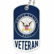 PinMart Officially Licensed U.S. Navy Veteran Dog Tag - Engravable