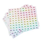 Capital Letter Stickers, Alphabet XL Round Self-Adhesive Reflective 15 Sheets