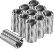10pcs Stainless Steel Threaded Inserts Thread Repair Set Screw Set for Machine and Automotive Maintenance