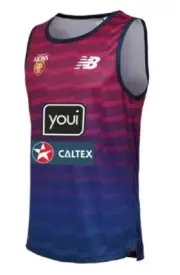Brisbane Lions AFL NEW BALANCE Mens Training Singlet | Maroon by Sporting House