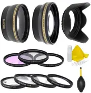 Camera Lens Filter Accessory Kit For Canon EOS M5 M6 M10 M50 M100 W/ 15-45mm