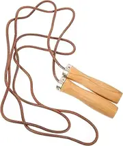 HANABASS Weighted Wooden Handle Jump Rope for Fitness Durable Cowhide Skipping Rope for Physical Education Outdoor Workouts Comfortable Grip for Easy Exercise